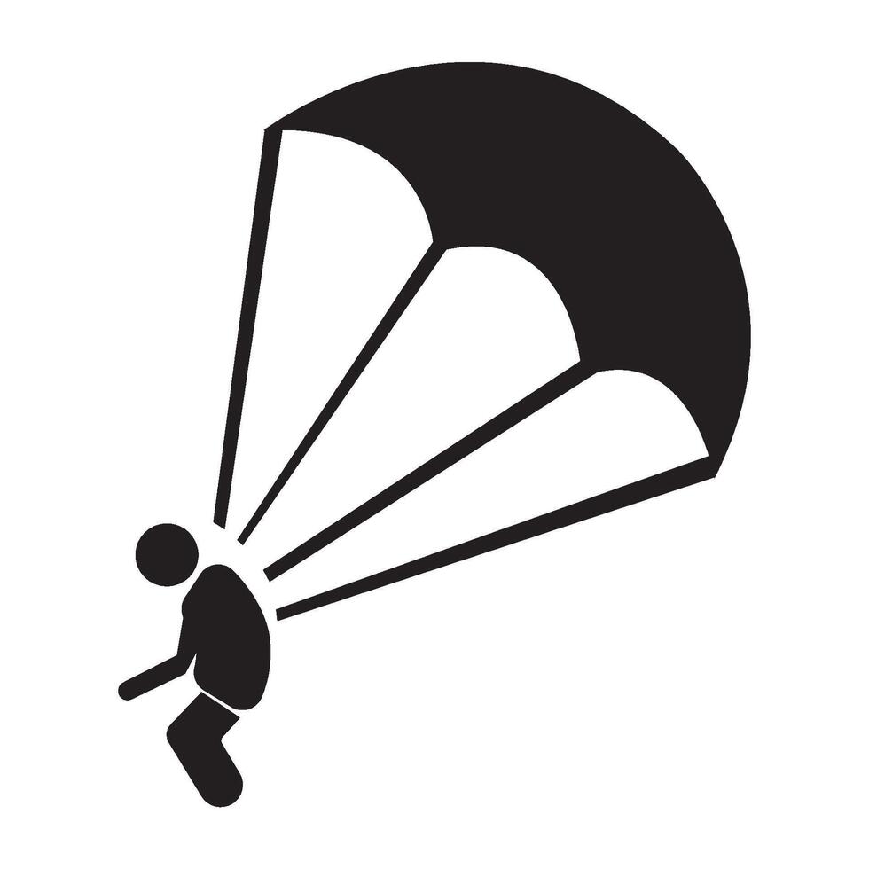 Fallschirm-Symbol-Logo-Vektor-Design-Vorlage vektor