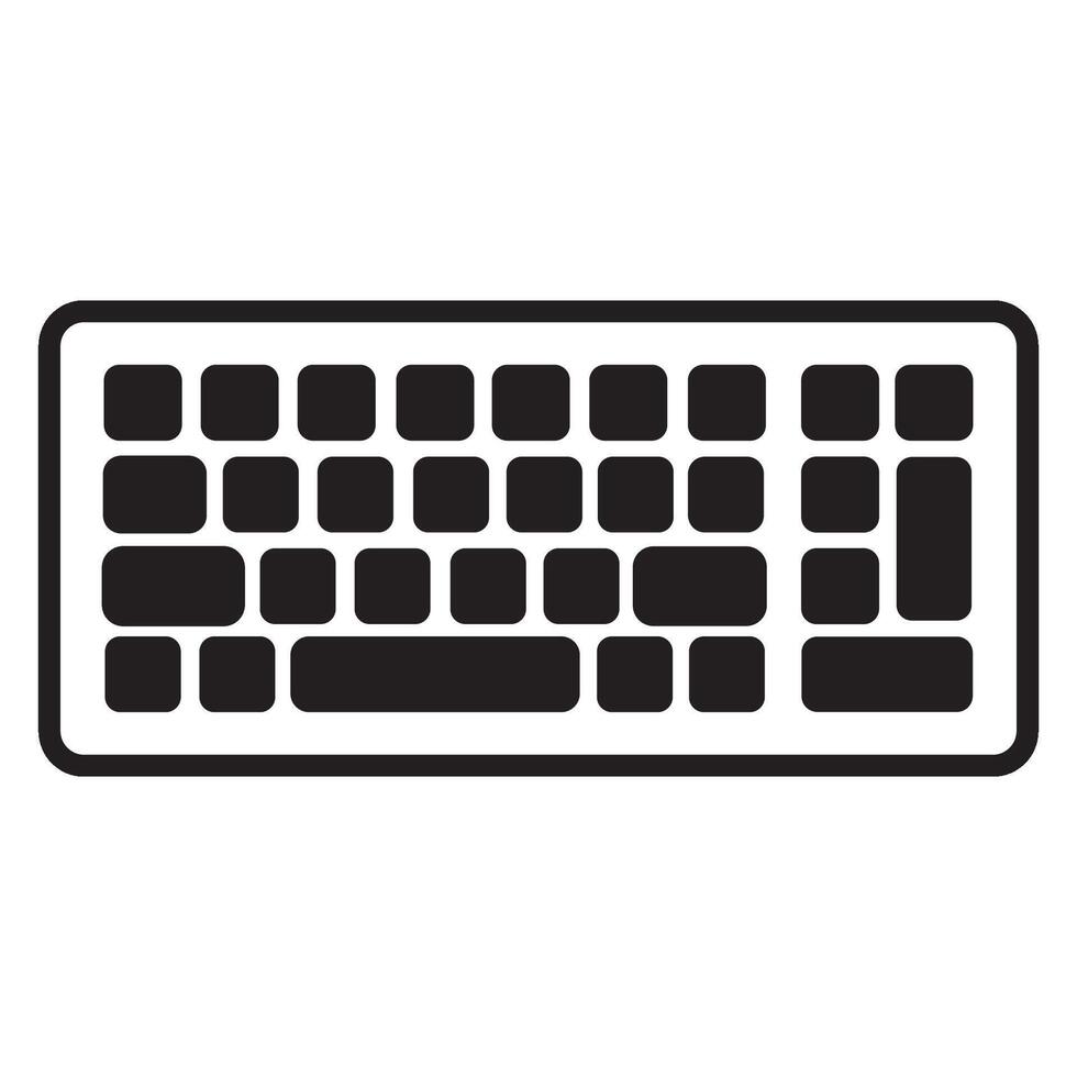 Tastatur-Symbol-Logo-Vektor-Design-Vorlage vektor