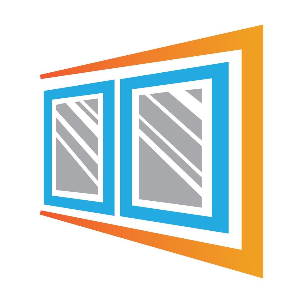 fönster ikon logotyp vektor design mall