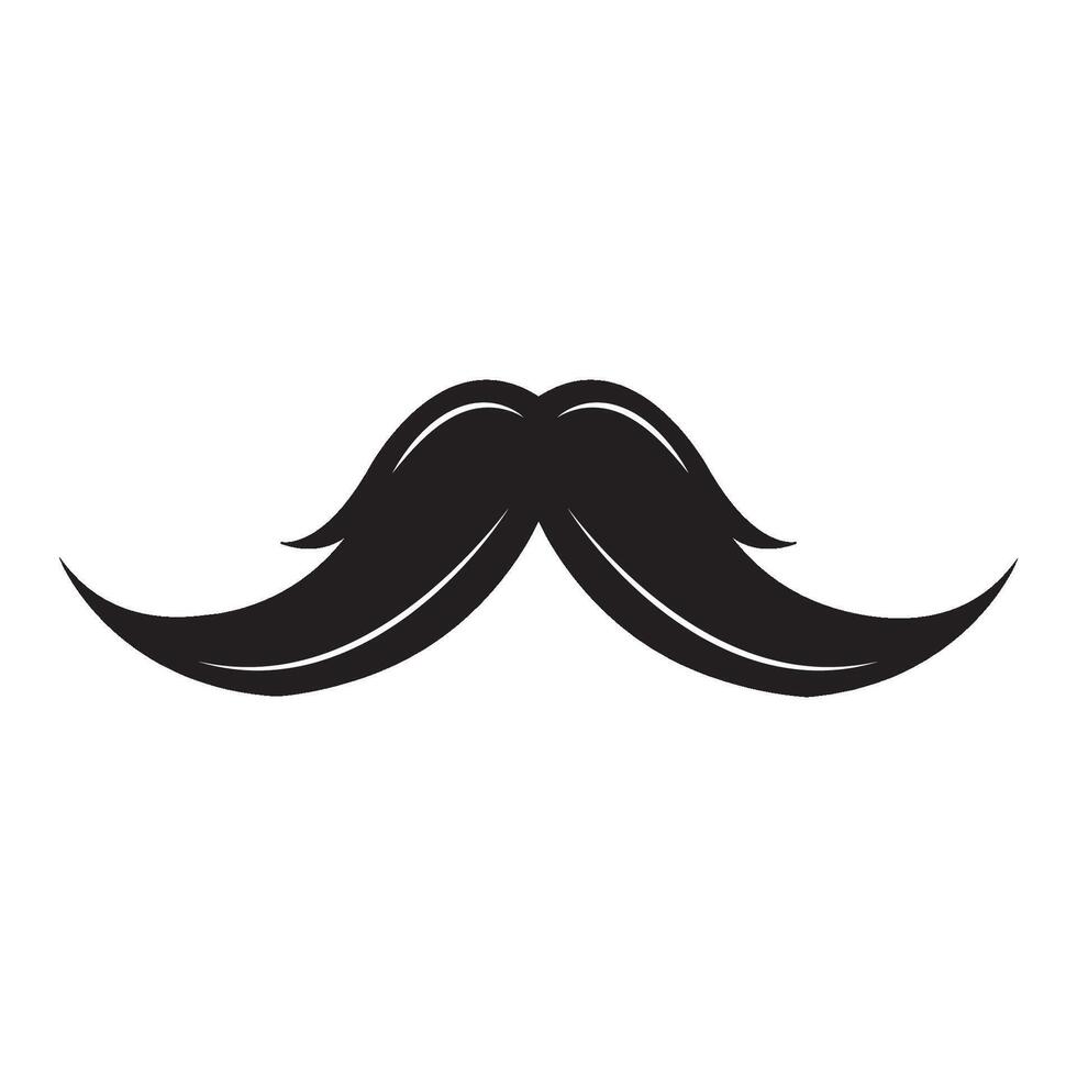 mustasch ikon logotyp vektor design mall