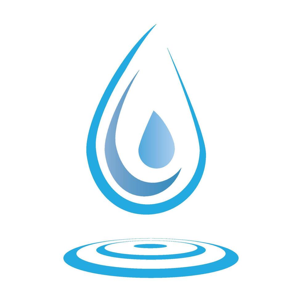 Wassertropfen-Symbol-Logo-Vektor-Design-Vorlage vektor