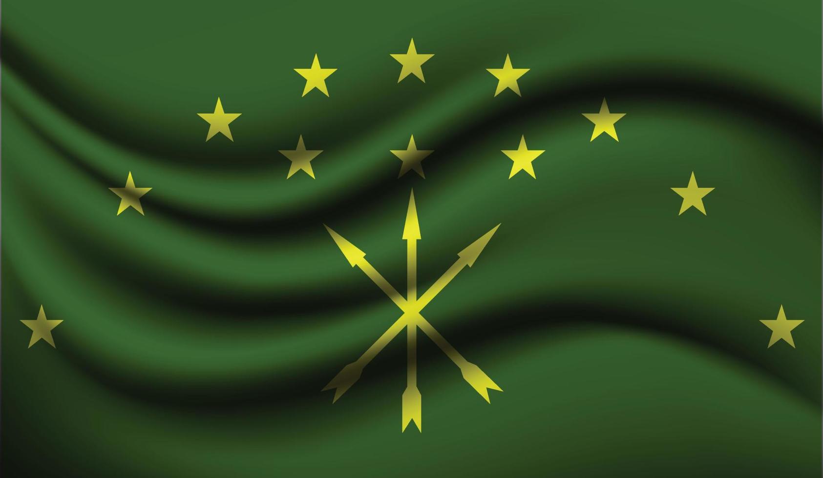 adygea realistisches wehendes Flaggendesign vektor