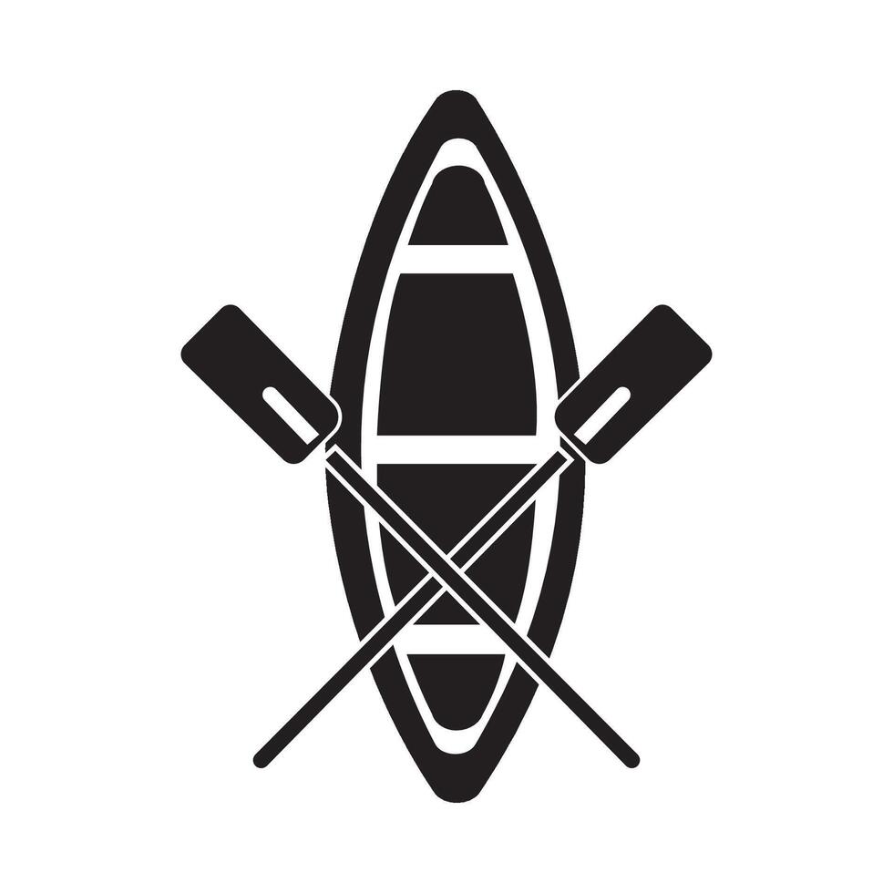 Kanu-Symbol-Logo-Vektor-Design-Vorlage vektor