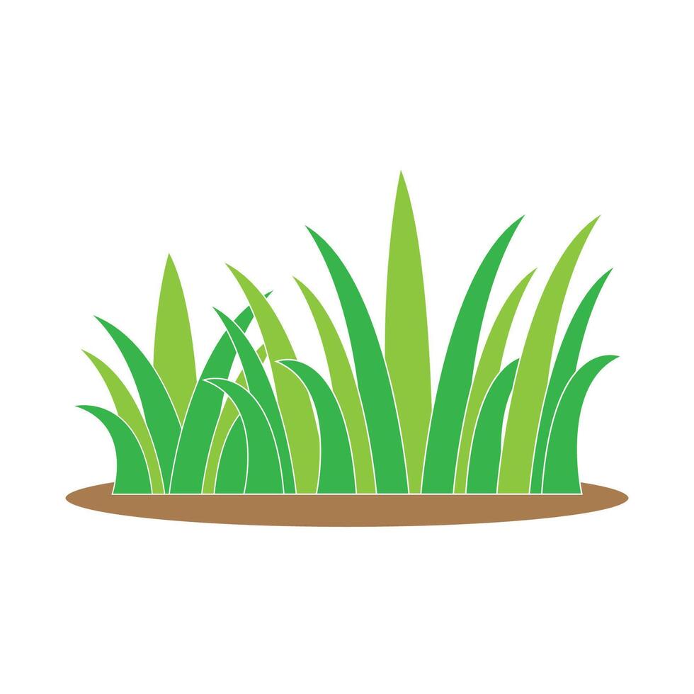 gräs ikon logotyp vektor design mall