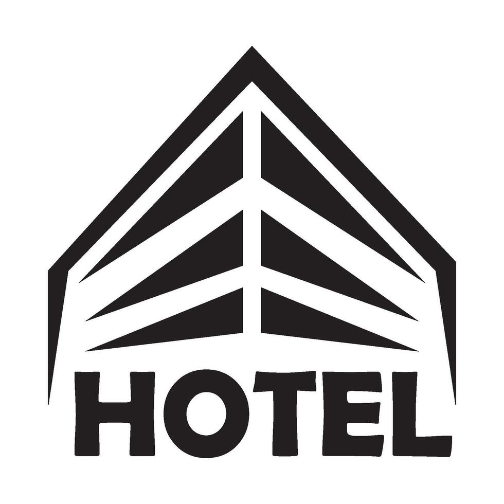 hotell ikon logotyp vektor design mall