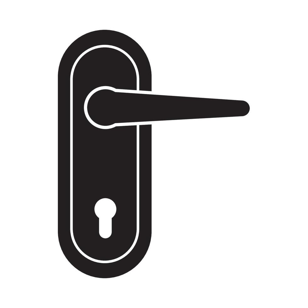 Türgriff-Symbol-Logo-Vektor-Design-Vorlage vektor