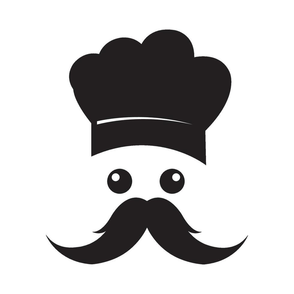 mustasch ikon logotyp vektor design mall