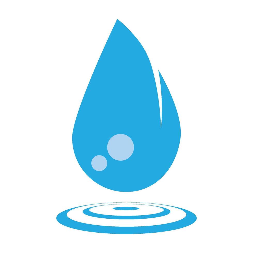Wassertropfen-Symbol-Logo-Vektor-Design-Vorlage vektor