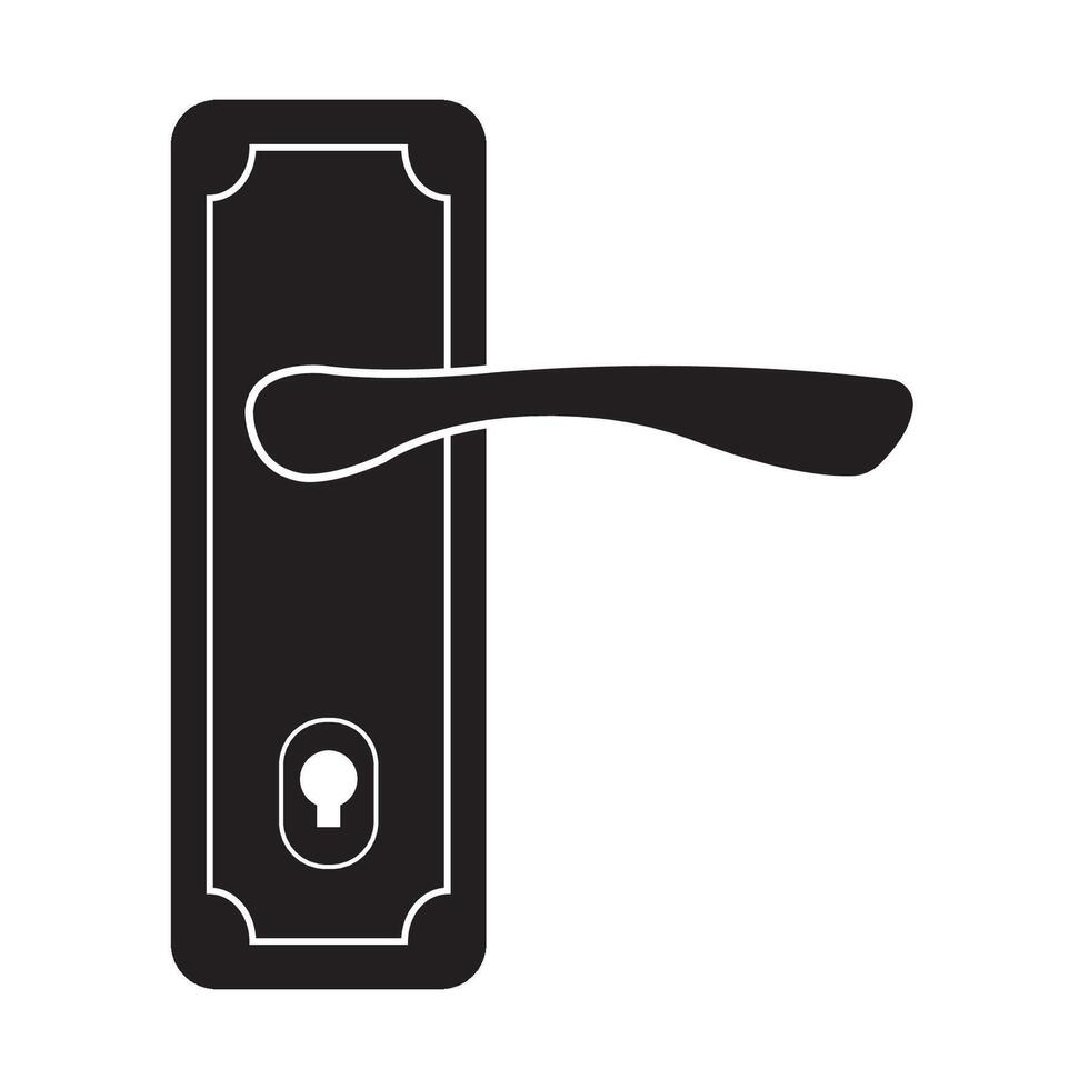 Türgriff-Symbol-Logo-Vektor-Design-Vorlage vektor