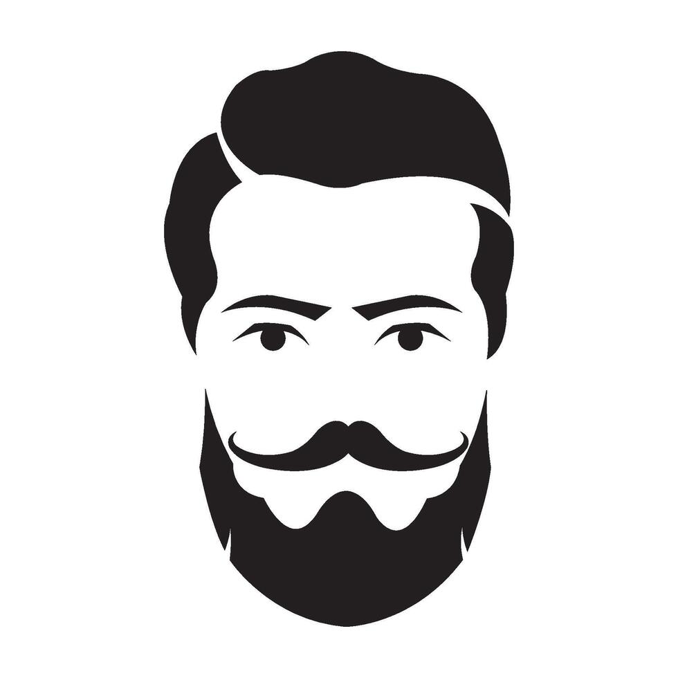 des Mannes Gesicht Symbol Logo Vektor Design Vorlage