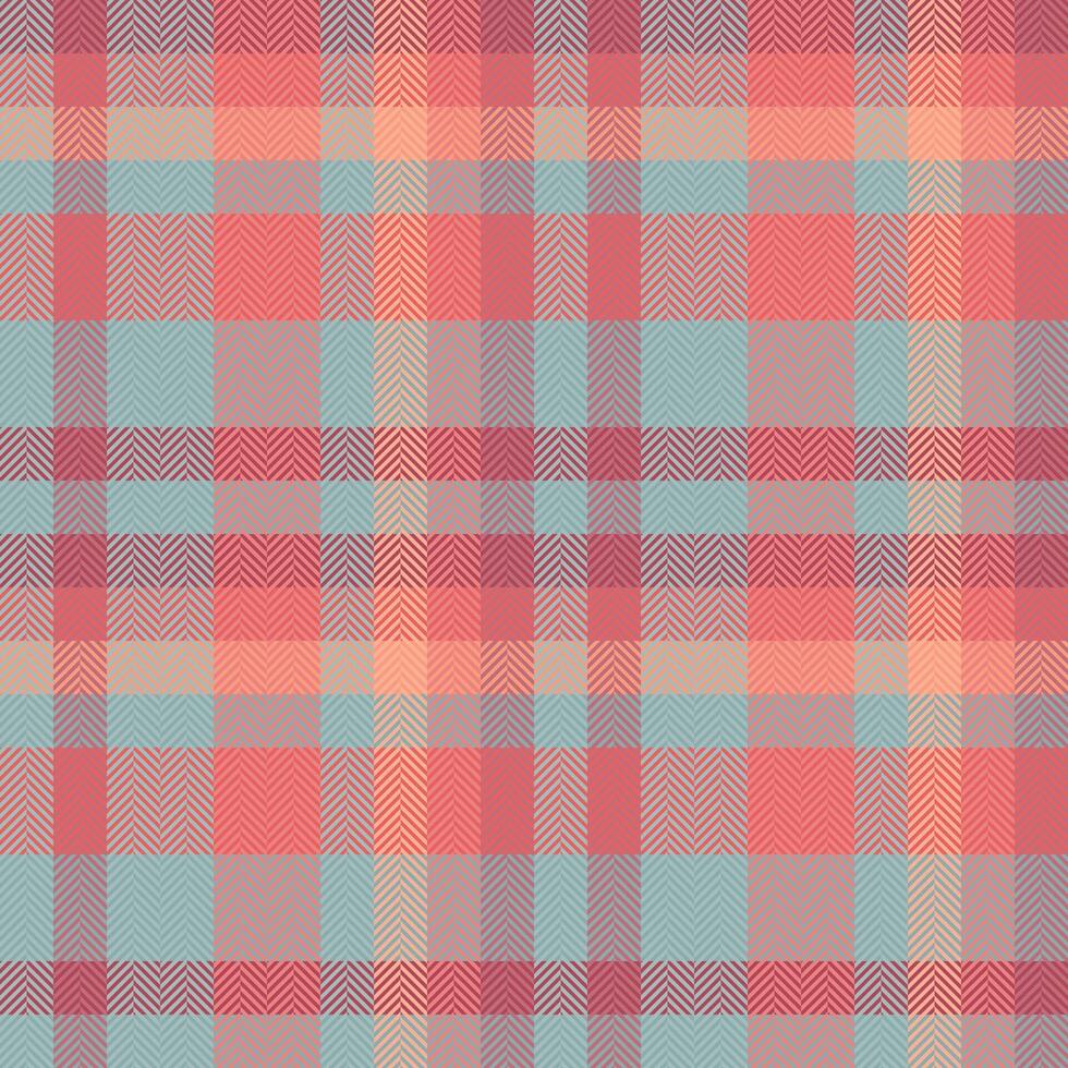 Eleganz Hintergrund Plaid Muster, Jahrgang prüfen Textur Stoff. Teenager nahtlos Vektor Textil- Tartan im rot und Pastell- Farben.