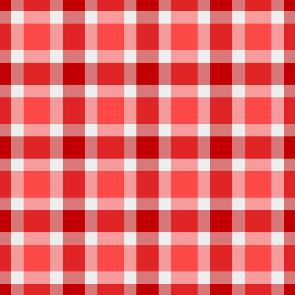 Qualität Stoff prüfen Muster, Identität Tartan Textur Plaid. britisch nahtlos Hintergrund Textil- Vektor im rot und Weiß Farben.