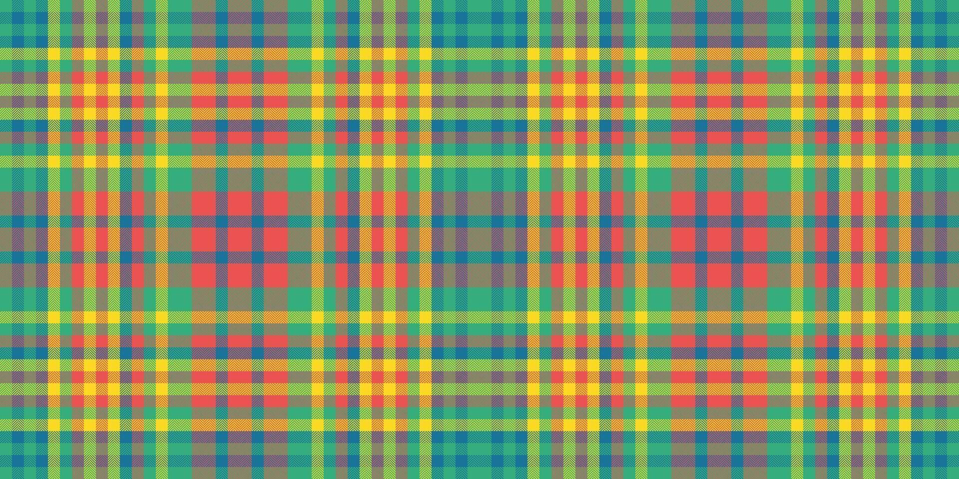 Herstellung Textur Hintergrund überprüfen, verträumt Plaid Tartan nahtlos. Identität Textil- Stoff Muster Vektor im Minze und rot Farben.