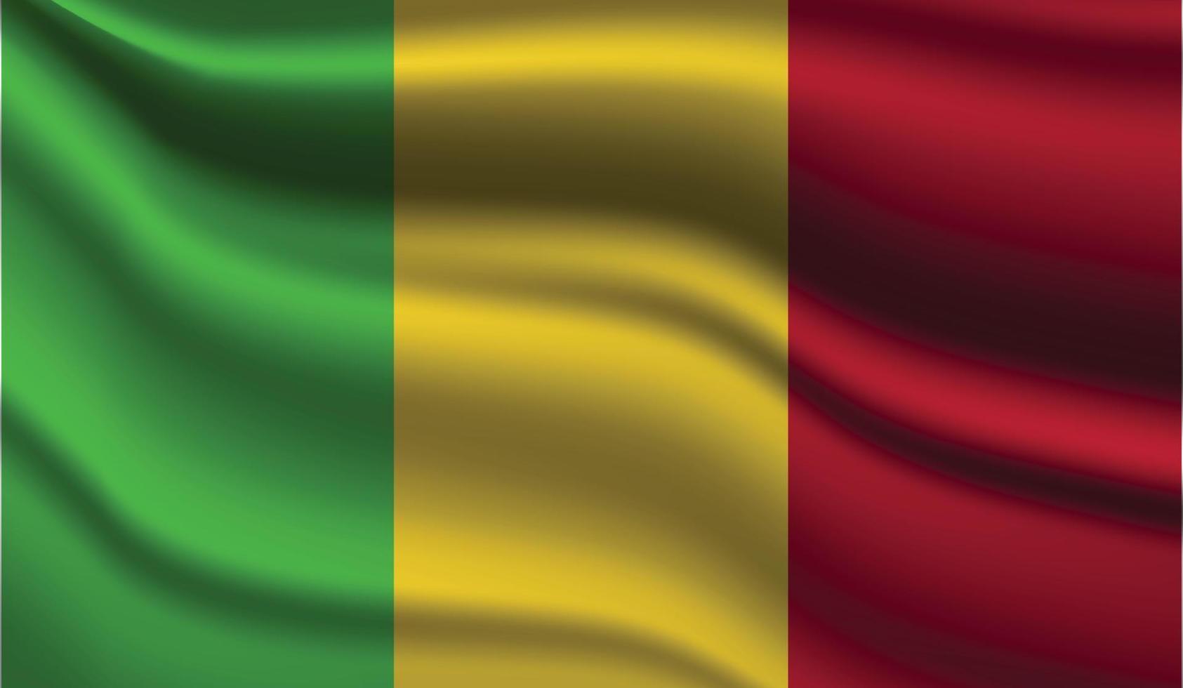 Mali realistisches modernes Flaggendesign vektor