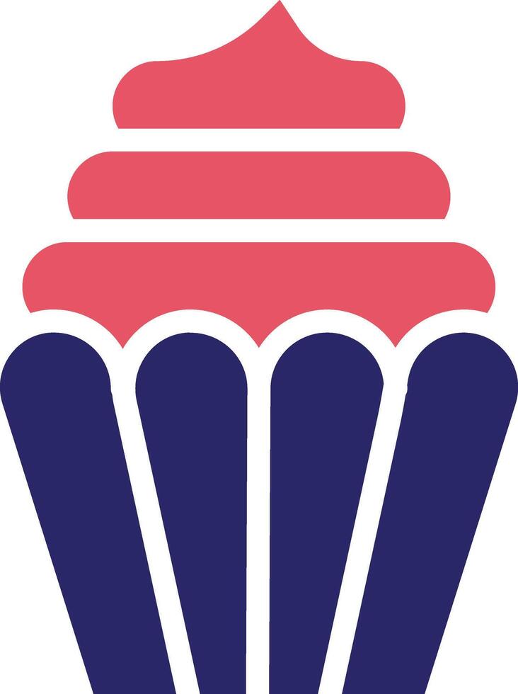 Cupcake-Vektor-Symbol vektor