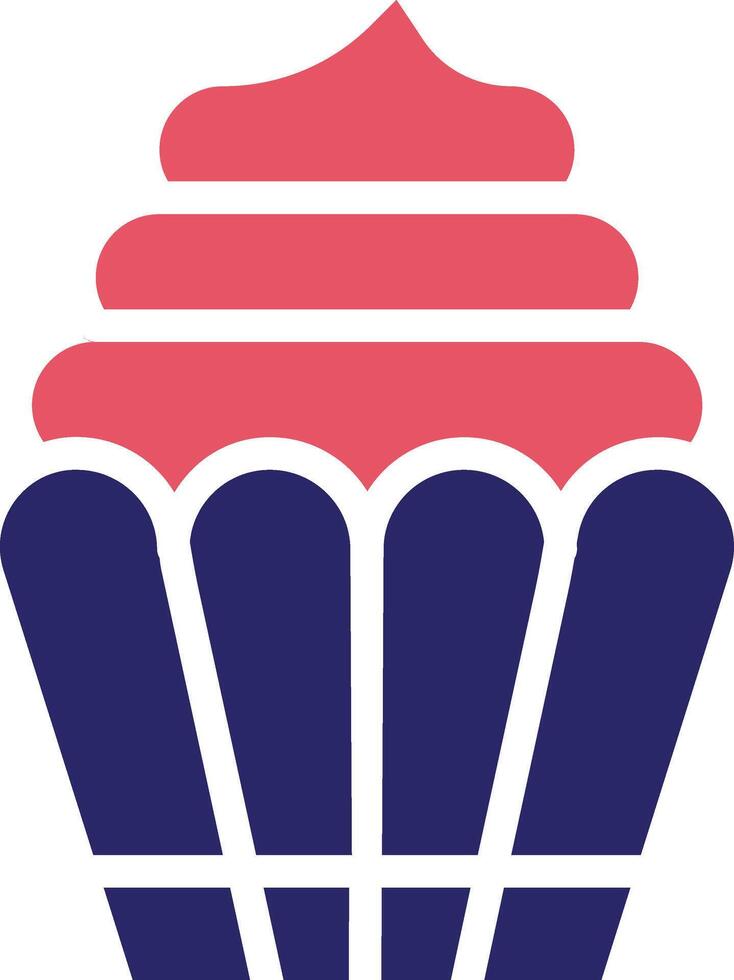 Cupcake-Vektor-Symbol vektor