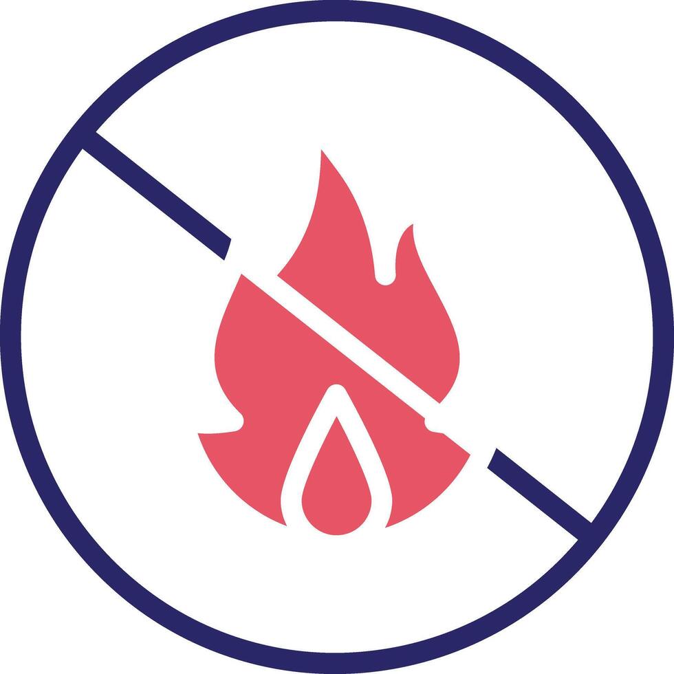 Nein Feuer Vektor Symbol