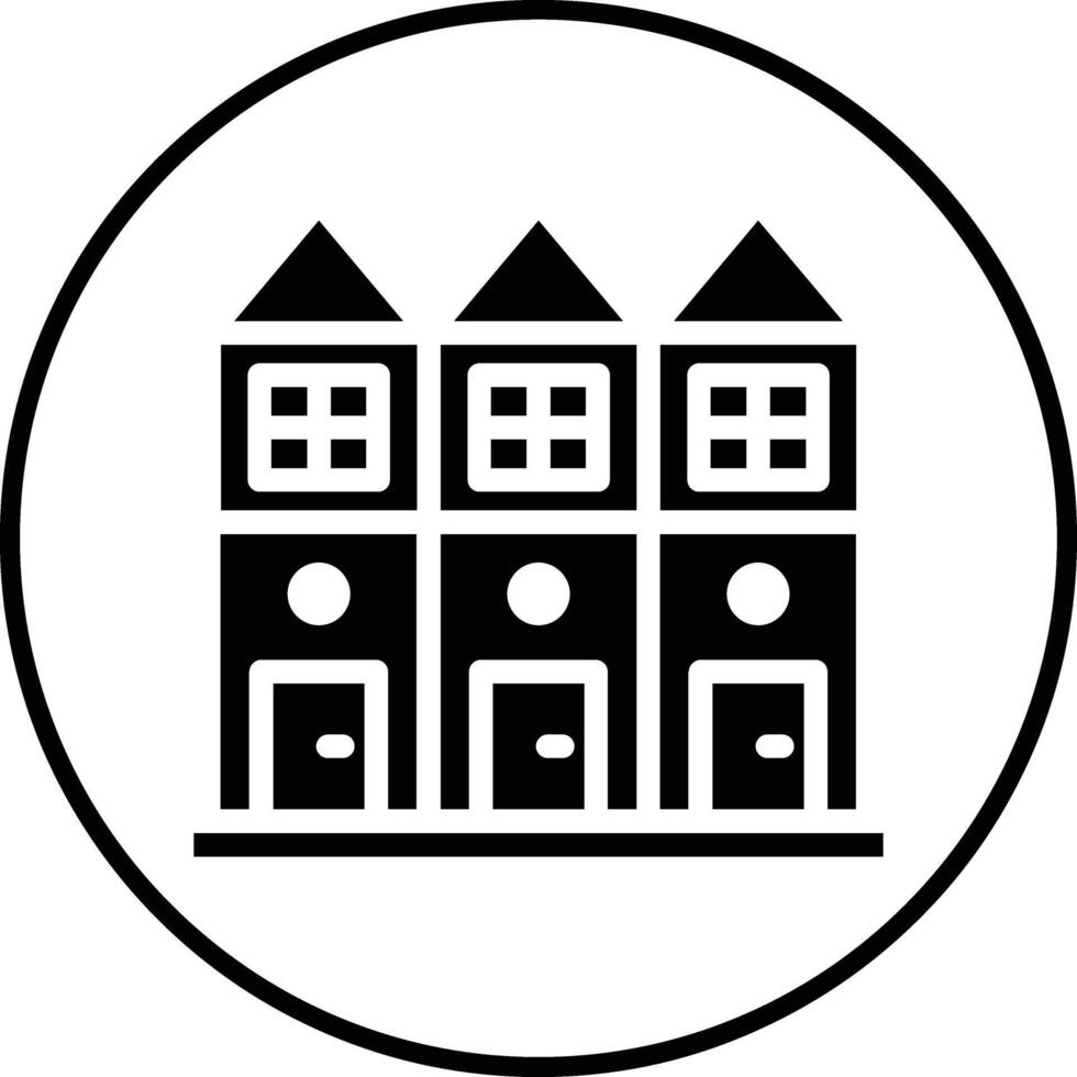 Stadthaus-Vektorsymbol vektor