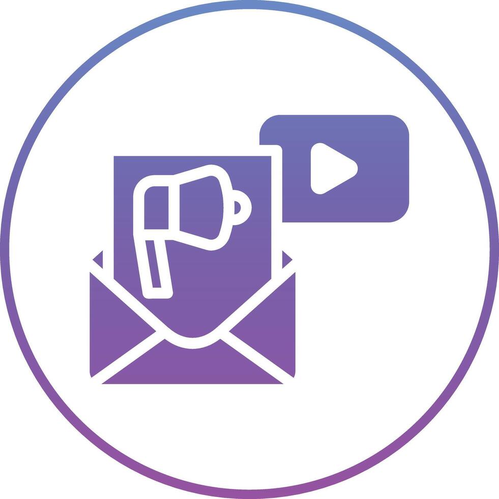 Email Video Marketing Vektor Symbol