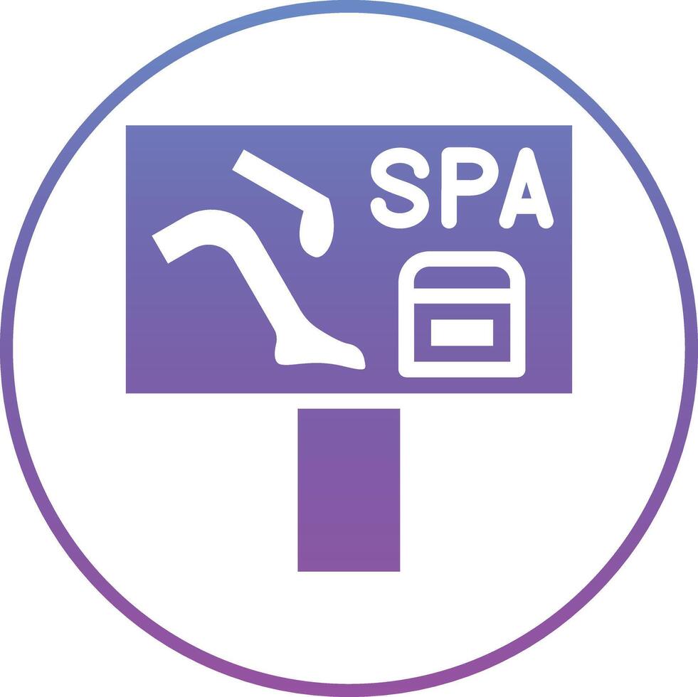 spa skylt vektor ikon