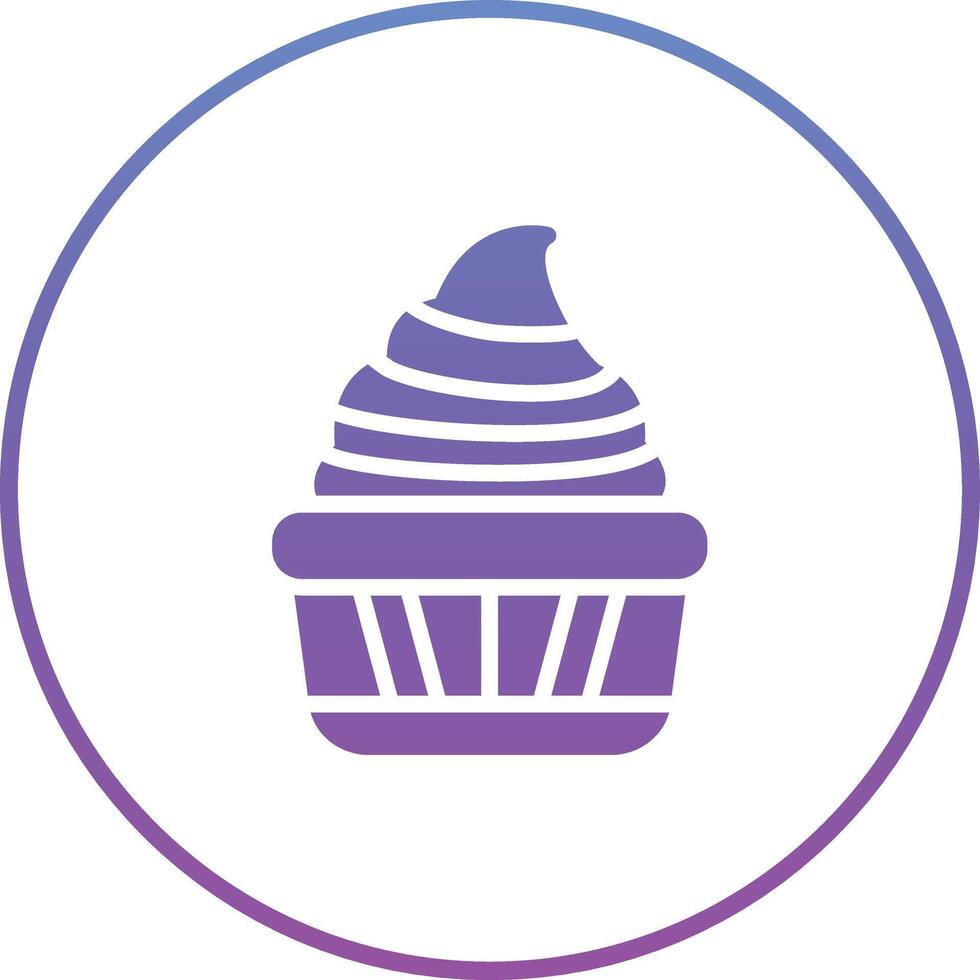 Schokoladen-Cupcake-Vektorsymbol vektor