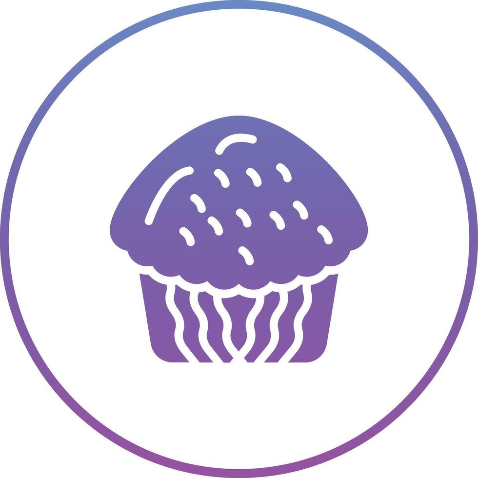 Cupcake-Vektor-Symbol vektor