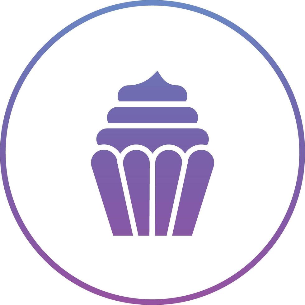 Cupcake-Vektor-Symbol vektor