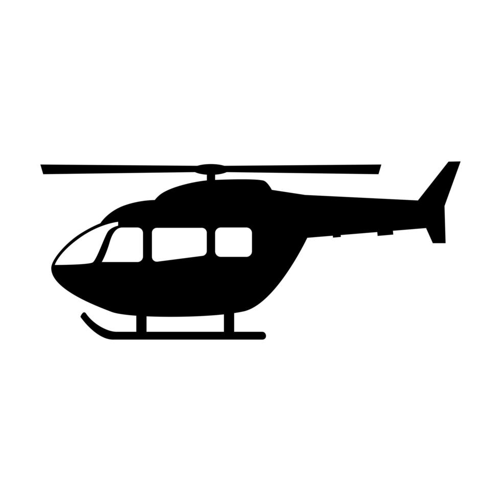 Hubschrauber militärische Silhouette vektor