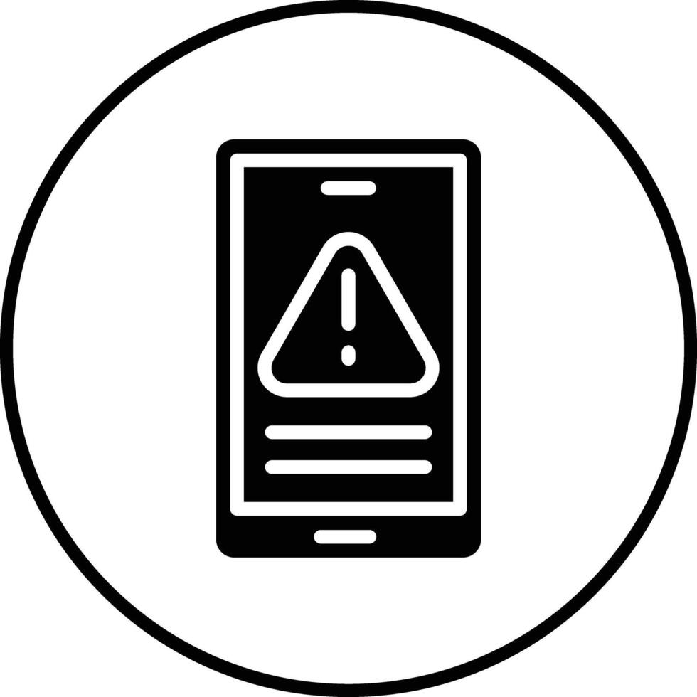 Handy, Mobiltelefon Warnung Vektor Symbol