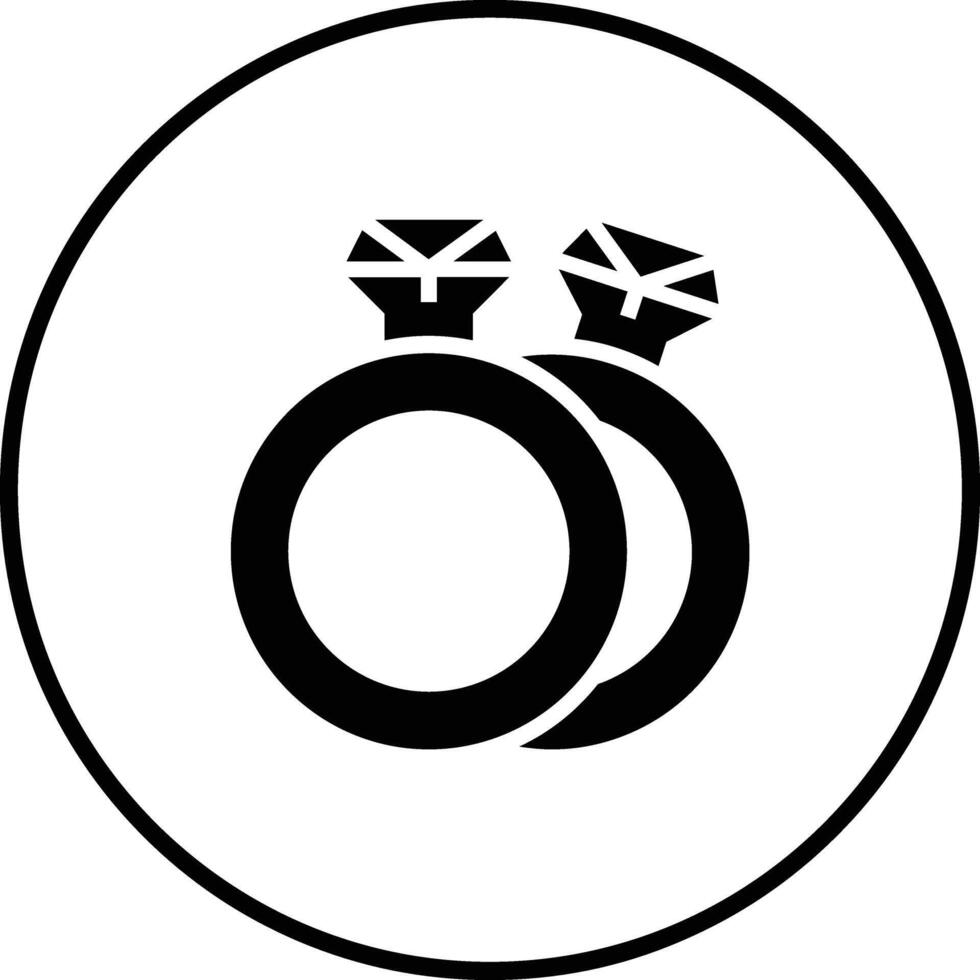 Diamantring-Vektorsymbol vektor