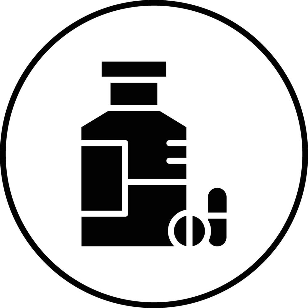 Vektorsymbol für Pillenflaschen vektor