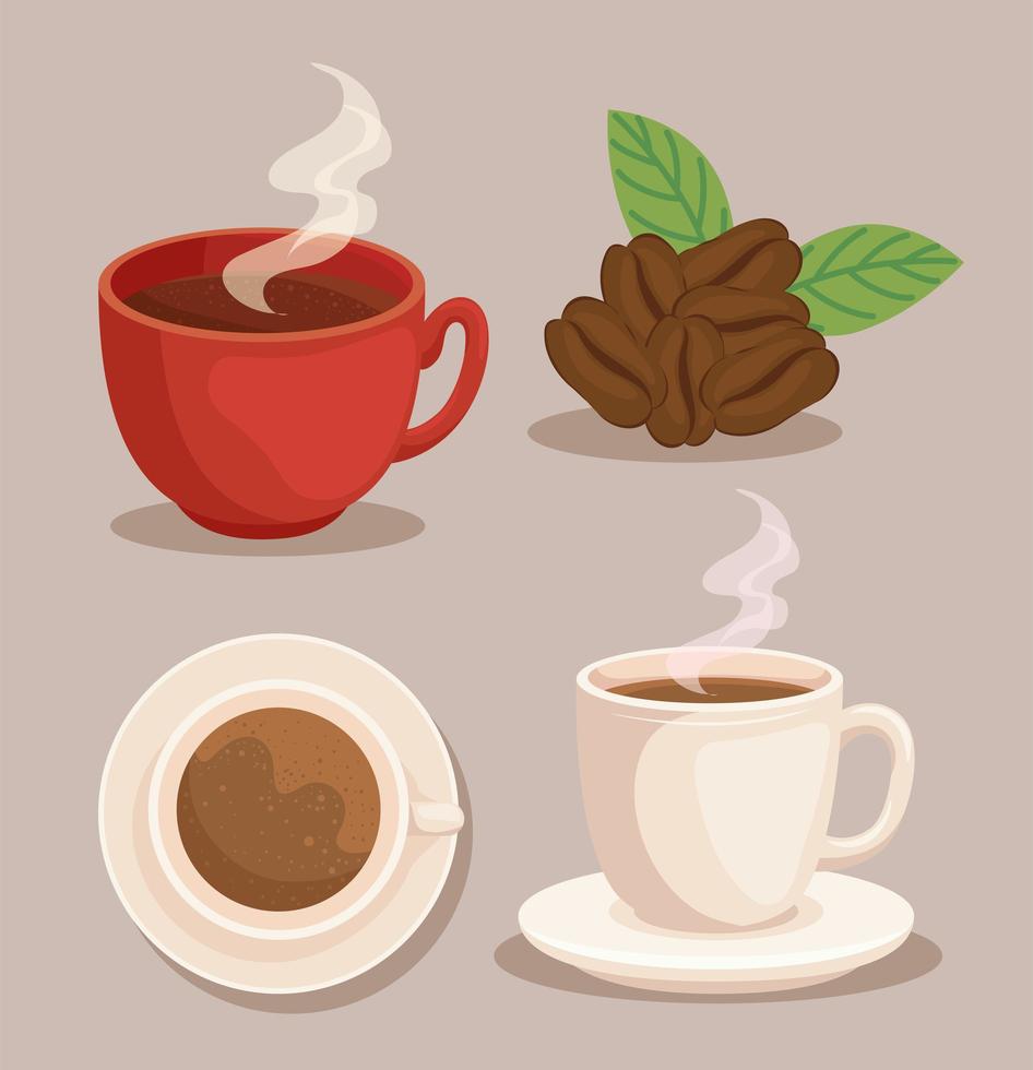 Kaffee-Icon-Set vektor