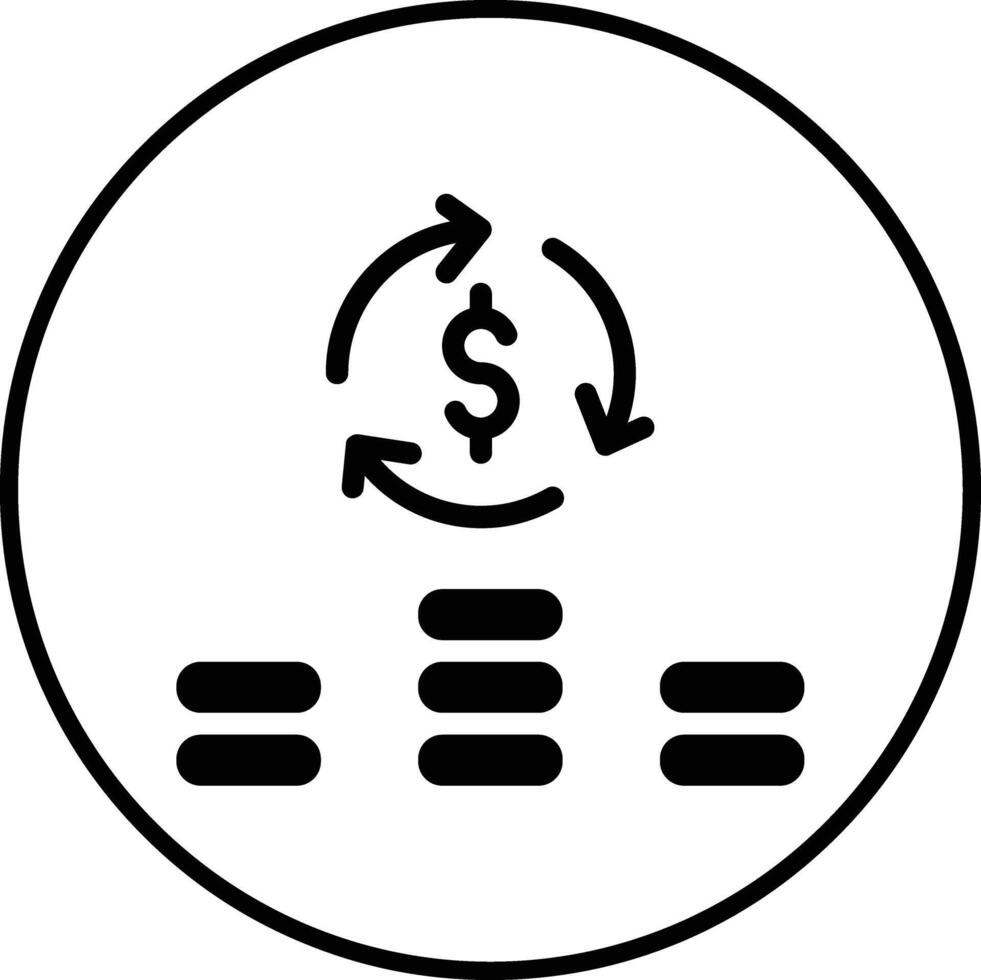 Cashflow-Vektorsymbol vektor