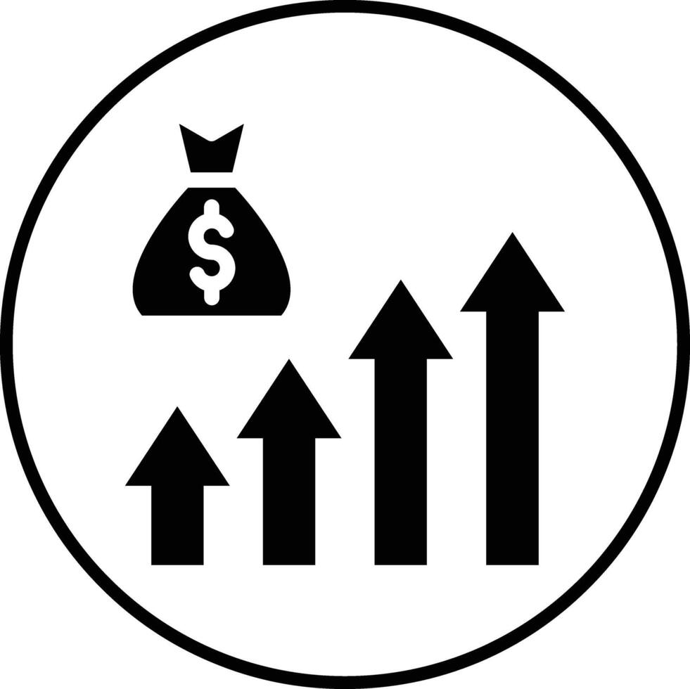Einkommen Wachstum Vektor Symbol