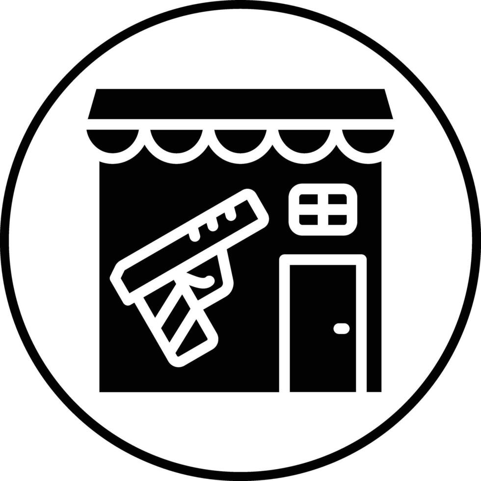 Gewehr Geschäft Vektor Symbol