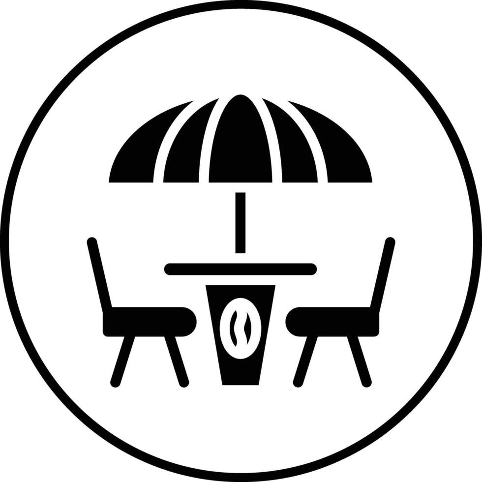 Kaffee Terrasse Vektor Symbol