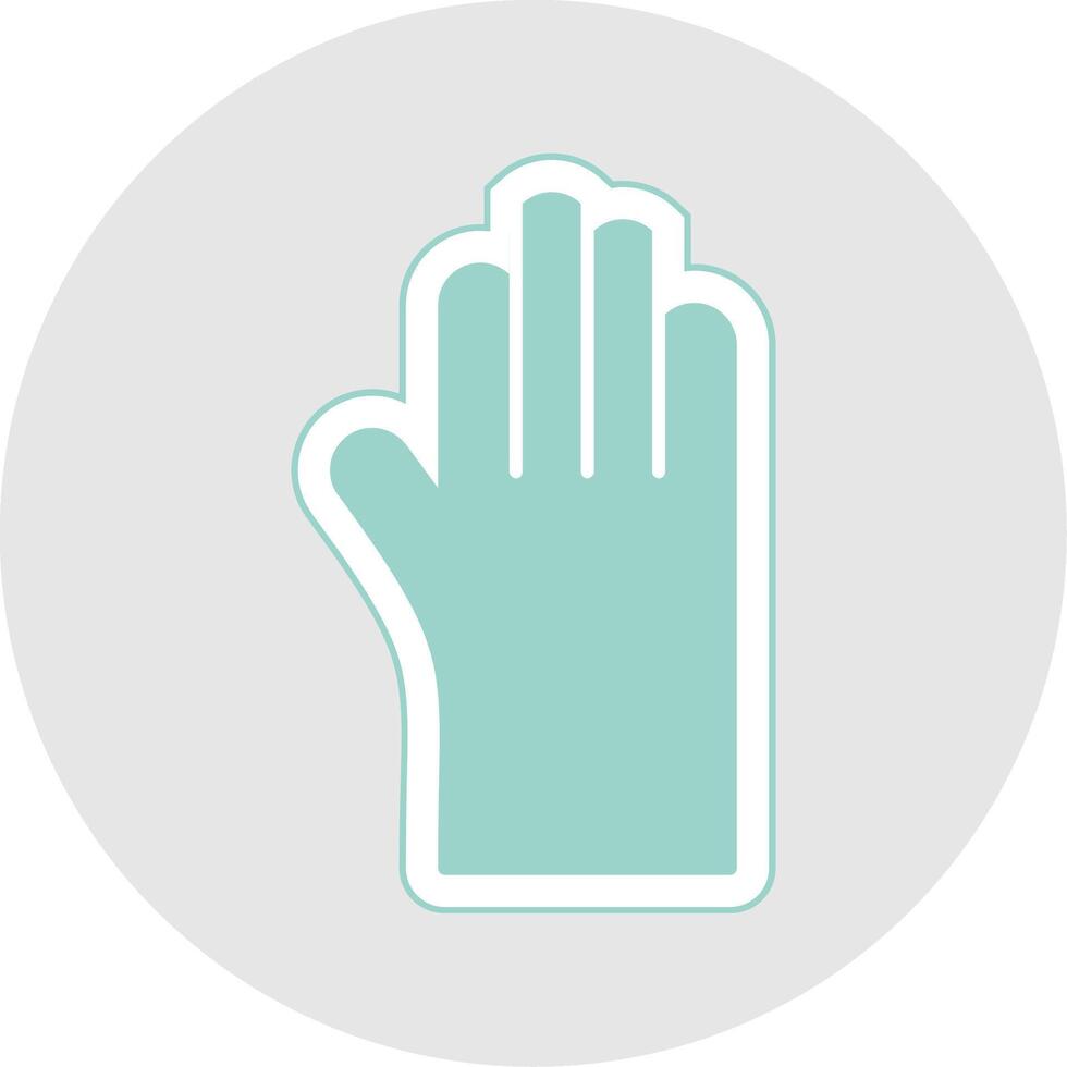rengöring handskar glyf Flerfärgad klistermärke ikon vektor