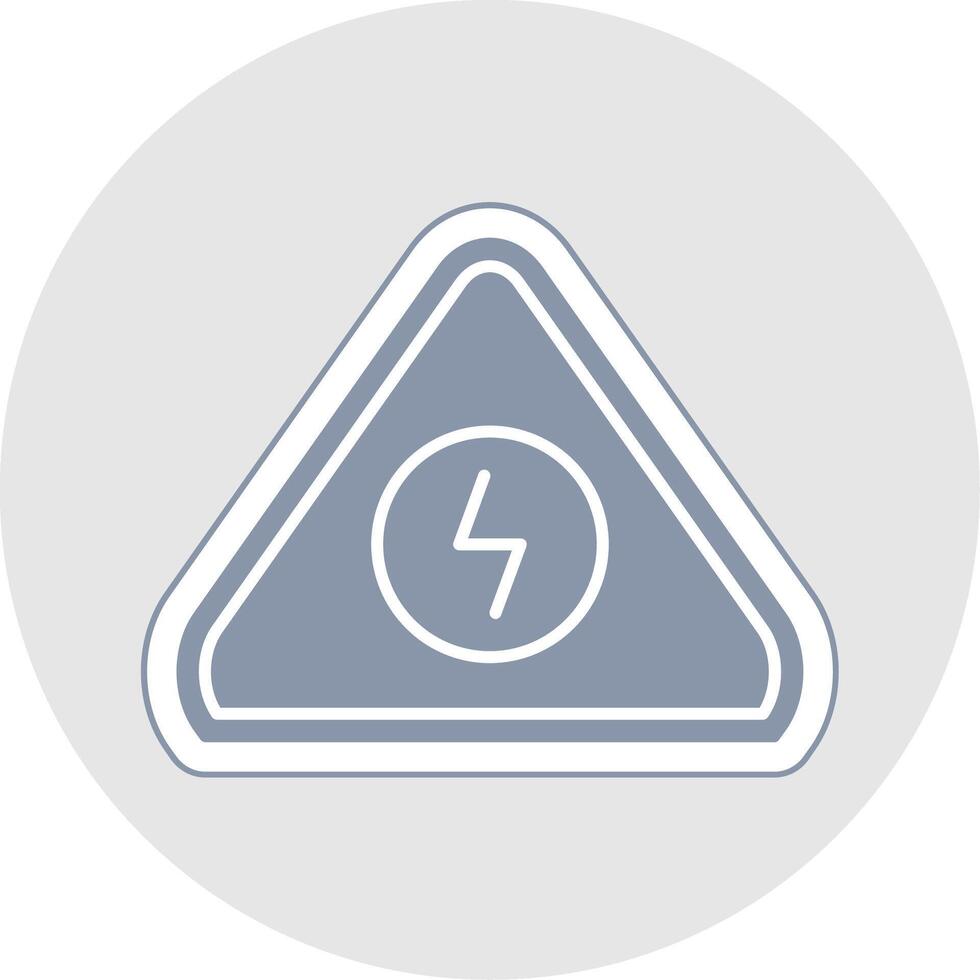 elektrisk fara tecken glyf Flerfärgad klistermärke ikon vektor