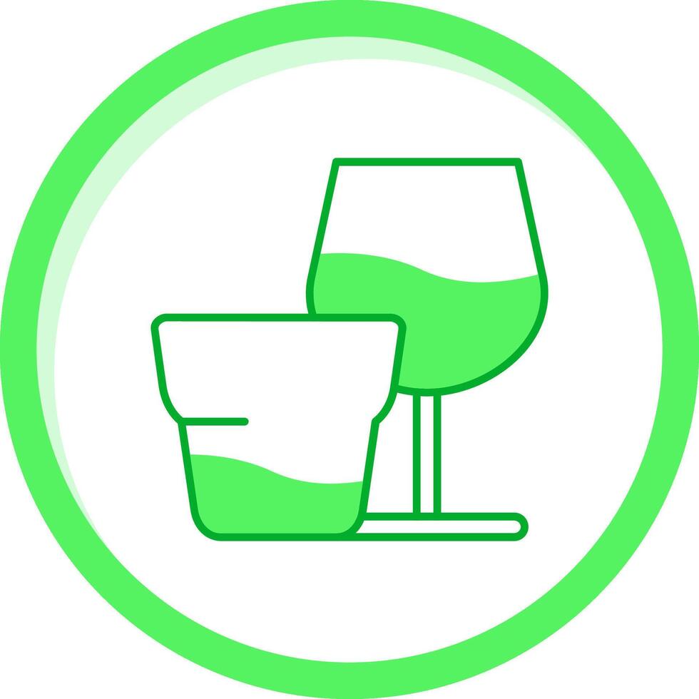 glas grön blanda ikon vektor