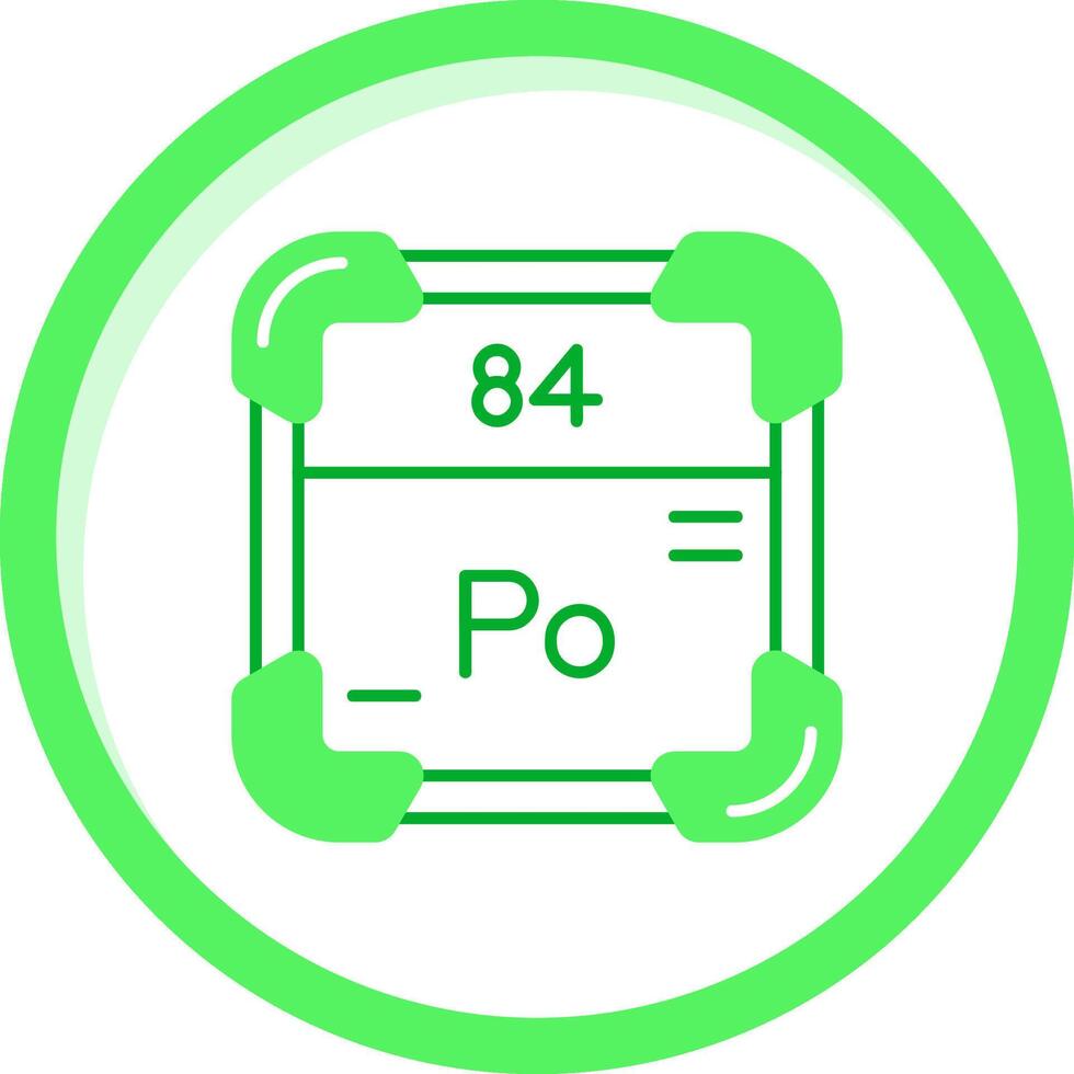 Polonium Grün mischen Symbol vektor