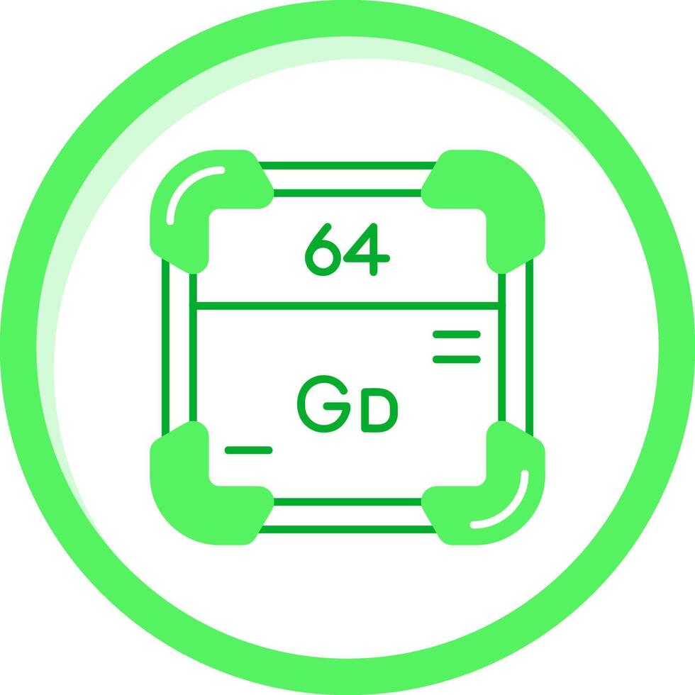 gadolinium grön blanda ikon vektor