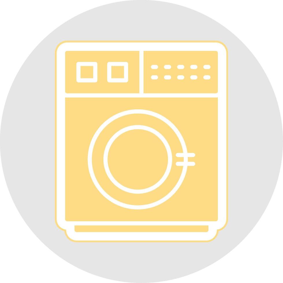 tvättning maskin glyf Flerfärgad klistermärke ikon vektor