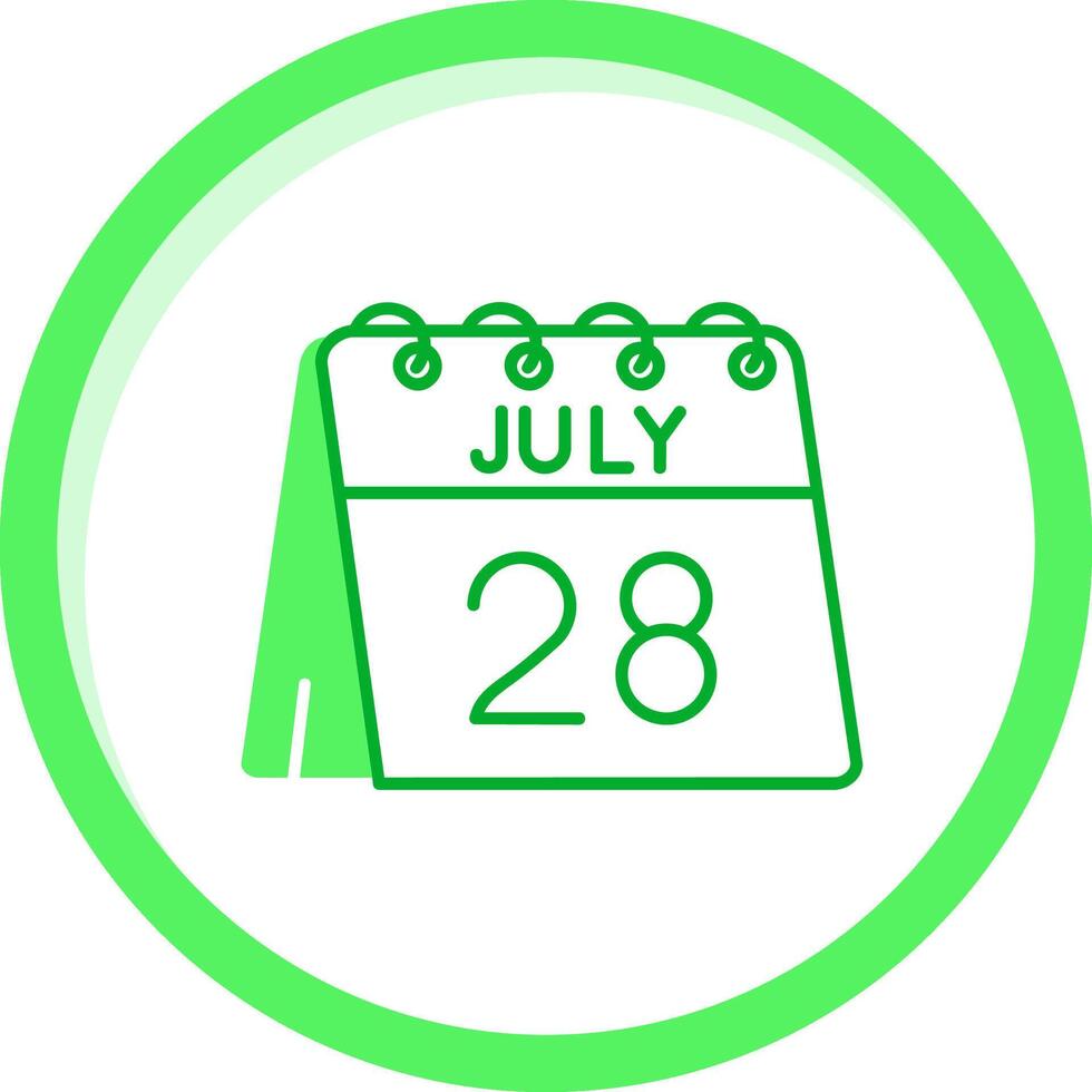 28: e av juli grön blanda ikon vektor