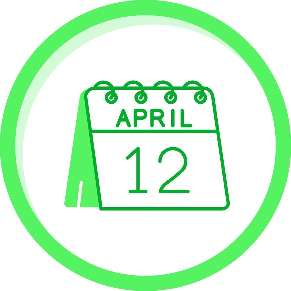 12 .. von April Grün mischen Symbol vektor