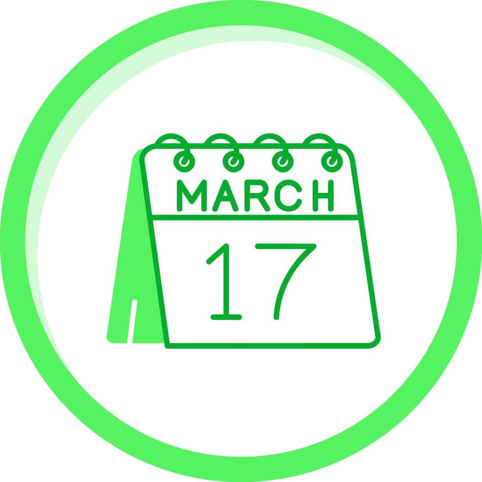 17 .. von März Grün mischen Symbol vektor