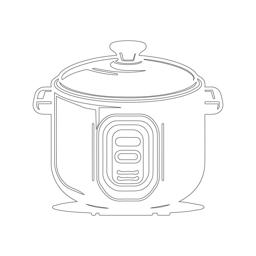 Vektor Illustration von ein Reis Kocher Design