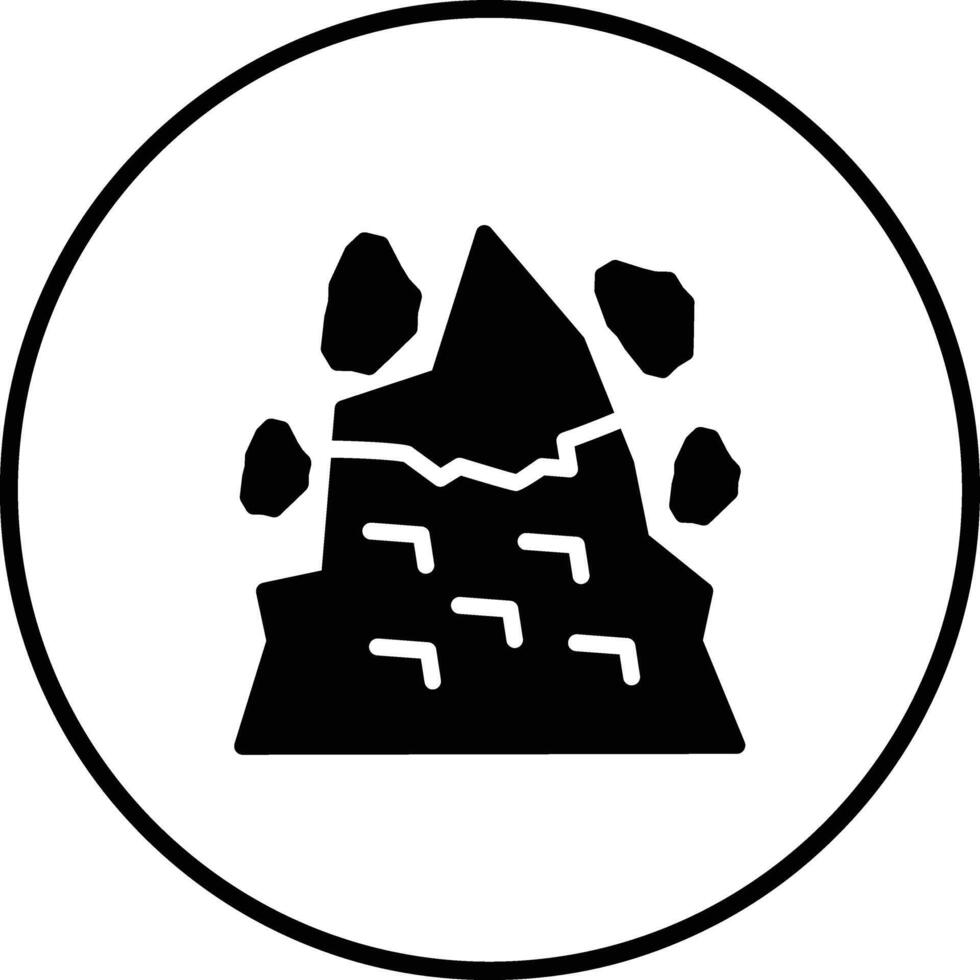 Erdrutsch-Vektor-Symbol vektor