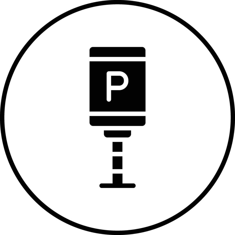 Parkplatz Etikett Vektor Symbol