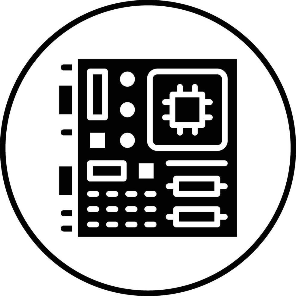 Motherboard-Vektorsymbol vektor