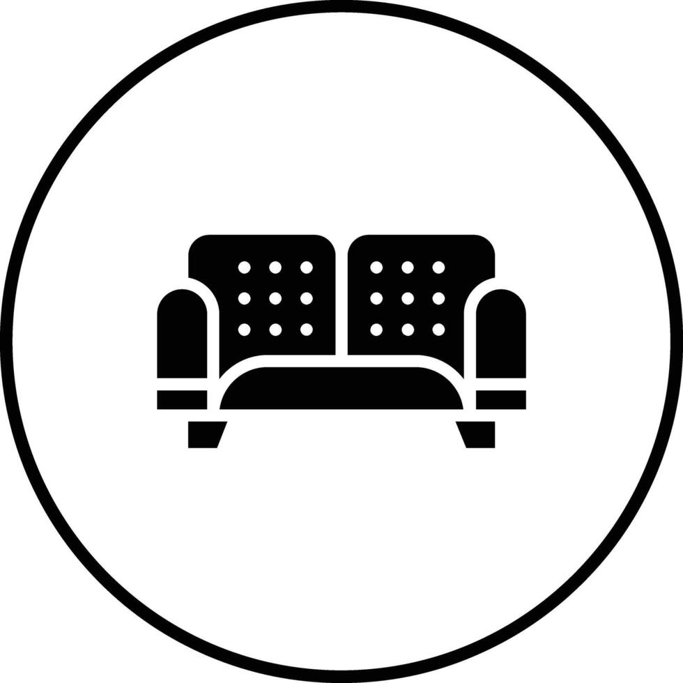 Sofa-Vektor-Symbol vektor